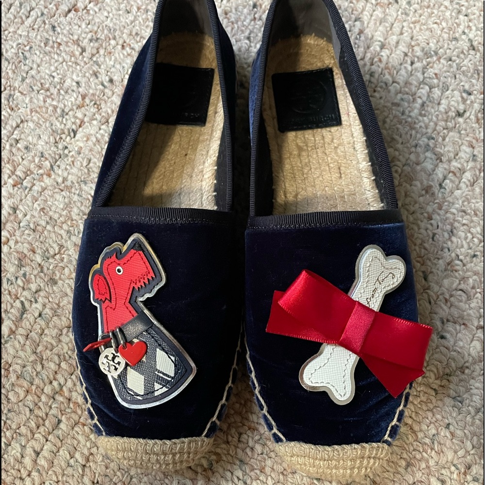 Tory Burch Velvet Espadrilles 6.5